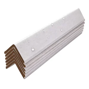 White Waterproof Paper Corner Protector, High-Strength Solid-Core L-Shape Edge Guard for Pallet Shipping, Custom Size