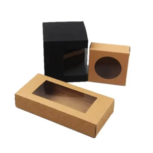 Window Film Kraft Paper Custom White Cardboard Underwear Packaging Box Offset Printing Creative Personalized Logo Design Box