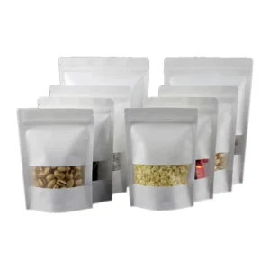 Window Sealed Paper Cookie Bag Kraft Pouch