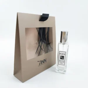 Windowed Handle Kraft Paper Gift Bag, Custom Size, CMYK Color, Cotton