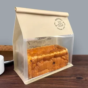 Windowed Paper Pouch for Bread and Cookies