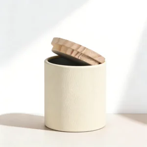 Wooden-Lid Aluminum Foil Paper Tube Canister for Tea, Incense, Powder, Coffee, Food, and Candy, Customizable