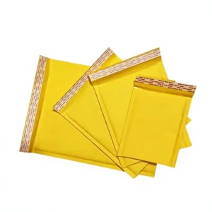 Yellow Kraft Paper Bubble Envelope Courier Bag Foam-Lined Self-Seal 16-Thread Thickness